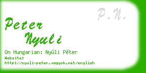 peter nyuli business card