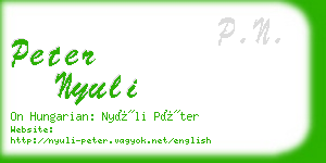 peter nyuli business card